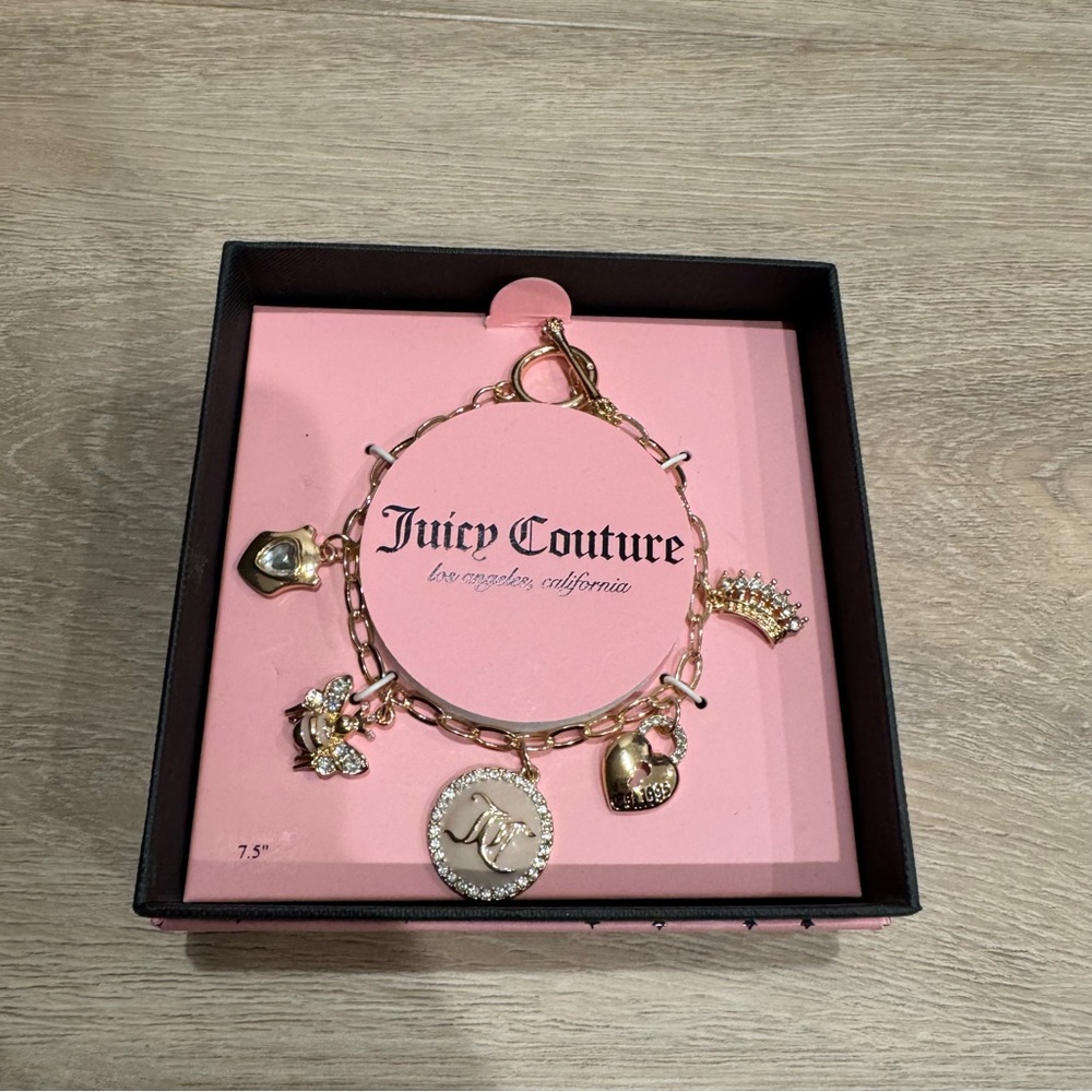 Juicy Couture Gold Charm Bracelet NIB
